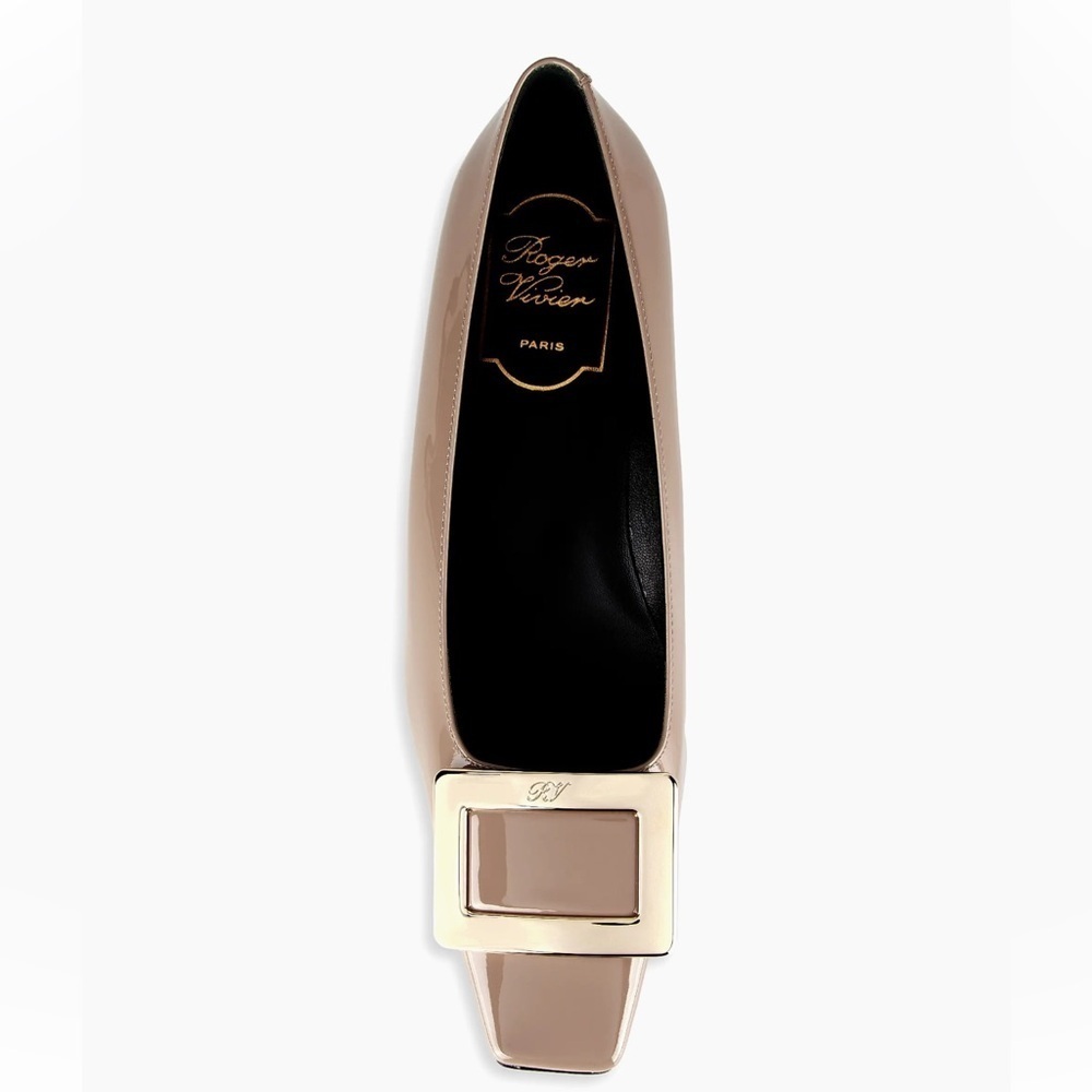 Roger Vivier Decollete Belle Vivier 45MM Patent Leather Pumps Size 39